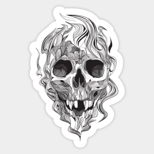 Skull Flame Sticker